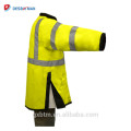 High Visibility Class 3 Waterproof Rain Jackets With Orange And Yellow Color,Reversible Mid-Length Hi Vis Safety Raincoat